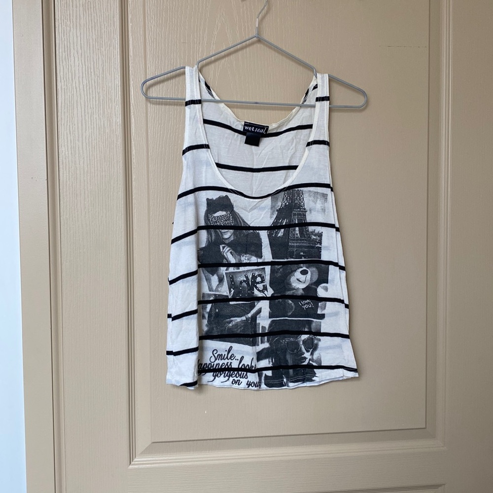 Graphic womens sleeveless shirt